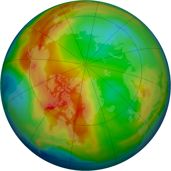 Arctic ozone map for 26 January 2011